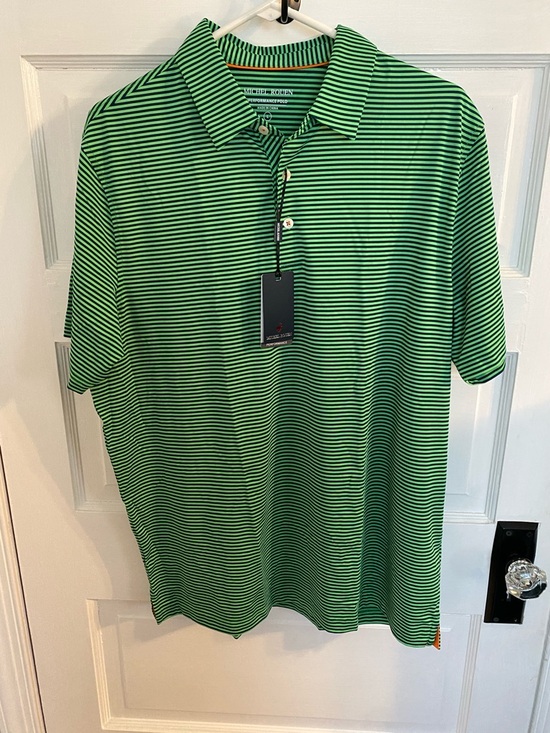 Michael Rouen Other - Michael Rouen Blue and Green Performance Polo Golf Shirt NWT
